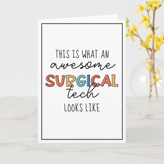 Chirurgische technologiste Funny Surgery OF Tech G Kaart (Gele Bloem)