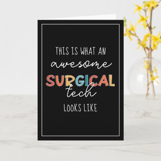 Chirurgische technologiste Funny Surgery OF Tech G Kaart (Gele Bloem)