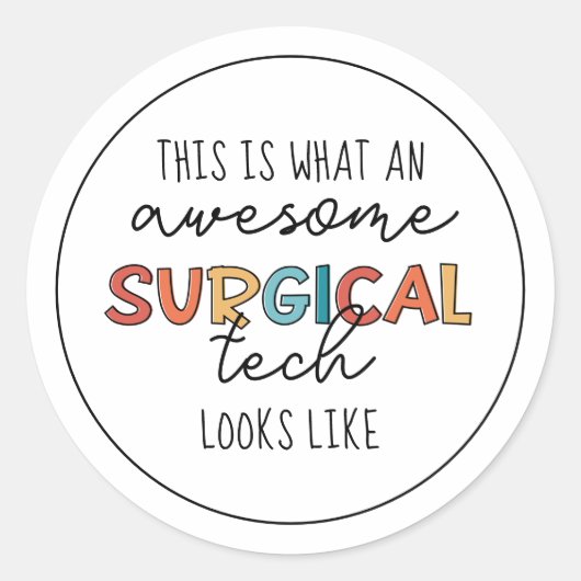 Chirurgische technologiste Funny Surgery OF Tech Ronde Sticker (Voorkant)