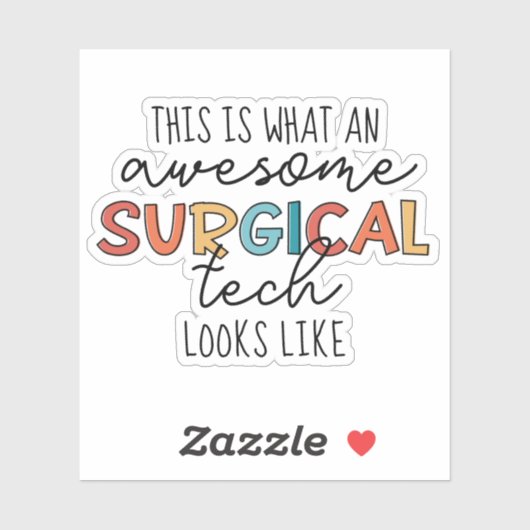 Chirurgische technologiste Funny Surgery OF Tech Sticker (Vel)