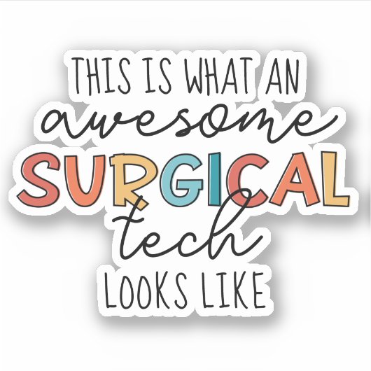 Chirurgische technologiste Funny Surgery OF Tech Sticker (Voorkant)
