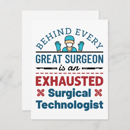 Chirurgische Technoloog chirurgische tech Funny Ge Notitiekaartje (Voorkant / Achterkant)