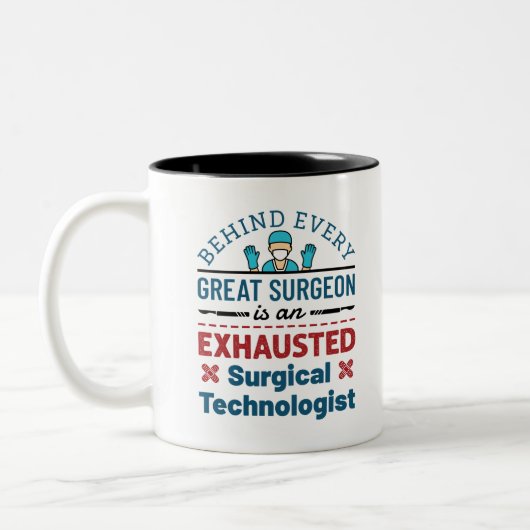 Chirurgische Technoloog chirurgische tech Funny Ge Tweekleurige Koffiemok (Links)