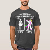 Chirurgische Technoloog Dabbing Unicorn t 20 80 T-shirt (Voorkant)