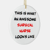 chirurgische verpleegkundige, geweldige keramisch ornament (Rechts)