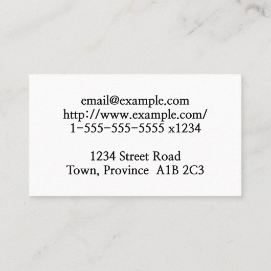  chirurgische Visitekaartje (Achterkant)