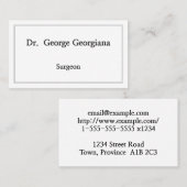  chirurgische Visitekaartje (Voorkant / Achterkant)