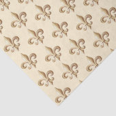 Chiseled Gold Gradient Heraldic Fleur de lis Ivory Tissuepapier (Detail)