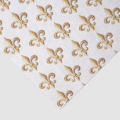 Chiseled Gold Gradient Heraldic Fleur de lis Wrapp Tissuepapier (Detail)