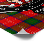 Chisholm Clan Badge & Tartan 8,5x11 Poster (Hoek)