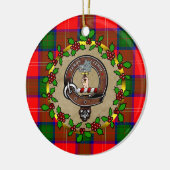 Chisholm Clan Badge & Tartan Persoonlijke mas Keramisch Ornament (Links)