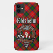 Chisholm Clan Badge & Tartan Phone Case (Achterkant)