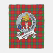 Chisholm Clan Badge Tartan Pset Fleece Deken (Voorkant)