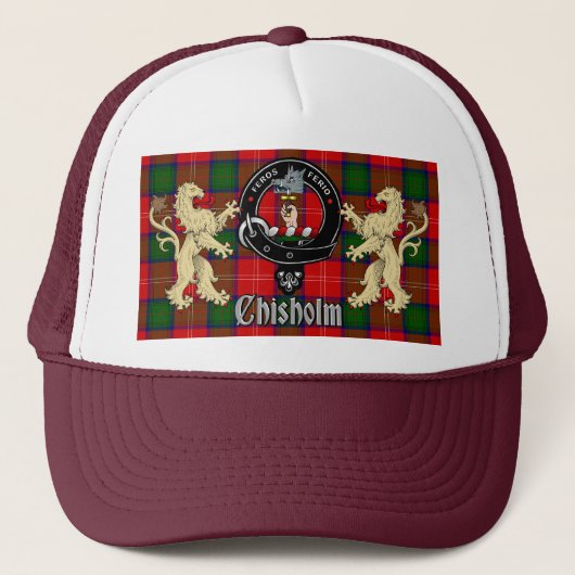 Chisholm Clan Badge & Tartan Trucker Pet (Voorkant)
