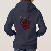 Chisholm Clan Badge & Tartan w/Motto Women's Hoodie (Achterkant)