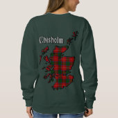 Chisholm Clan Badge & Tartan w/Motto Women's Trui (Achterkant)
