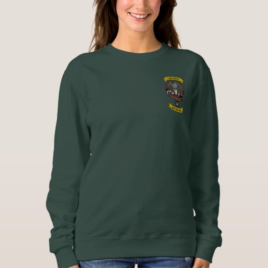 Chisholm Clan Badge & Tartan w/Motto Women's Trui (Voorkant)