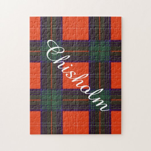Chisholm clan Pset Scottish tartan Legpuzzel (Verticaal)