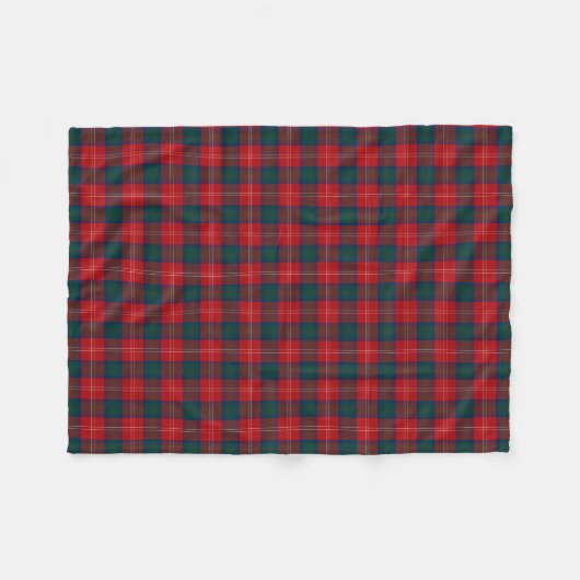 Chisholm Clan Tartan Rood en Groen Schots Plaid Fleece Deken (Voorkant (Horizontaal))