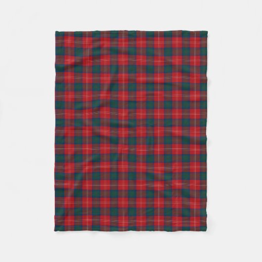 Chisholm Clan Tartan Rood en Groen Schots Plaid Fleece Deken (Voorkant)