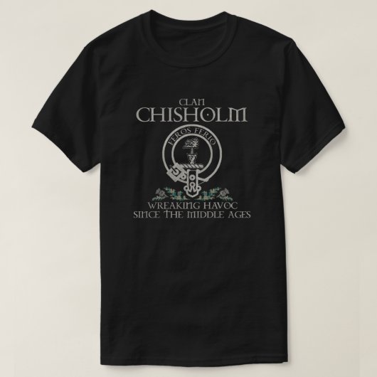 Chisholm Colonial Clan kuif Schotse achternaam tar T-shirt (Design voorkant)