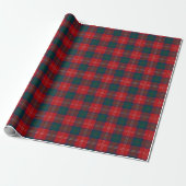 Chisholm Familie Tartan Rood Schots Plaid Cadeaupapier (Uitgerold)
