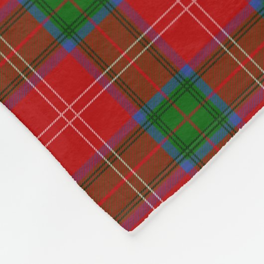 Chisholm Family Tartan Pset Pattern Fleece Deken (Hoek)