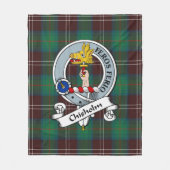 Chisholm Hunting Ancient Clan Badge Tartan Pset Fleece Deken (Voorkant)