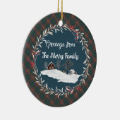 Chisholm Hunting Ancient Original Scottish Tartan Keramisch Ornament (Rechts)