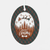Chisholm Hunting Ancient Tartan Christmas Metalen Ornament (Voorkant links)