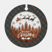 Chisholm Hunting Ancient Tartan Christmas Metalen Ornament (Voorkant)