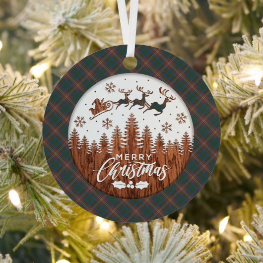 Chisholm Hunting Ancient Tartan Christmas Metalen Ornament (Insitu)