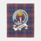 Chisholm Hunting Modern Clan Badge Tartan Pset Fleece Deken (Voorkant)