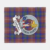 Chisholm Hunting Modern Clan Badge Tartan Pset Fleece Deken (Voorkant (Horizontaal))