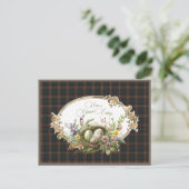 Chisholm Hunting Modern Schotse Tartan Pasen Feestdagenkaart (Staand voorkant)