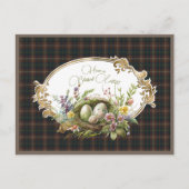 Chisholm Hunting Modern Schotse Tartan Pasen Feestdagenkaart (Voorkant)