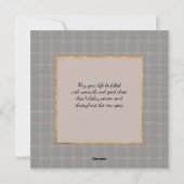 Chisholm Hunting Modern Scottish Tartan Christmas  Feestdagenkaart (Achterkant)