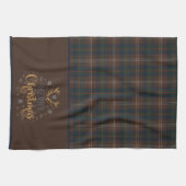 Chisholm Jacht Moderne Originele Tartan Kerstmis Theedoek (Horizontaal)