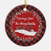 Chisholm Modern Original Scottish Tartan Keramisch Ornament (Voorkant)