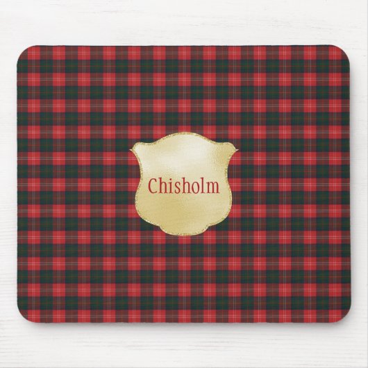 Chisholm Modern Original Scottish Tartan Muismat (Voorkant)