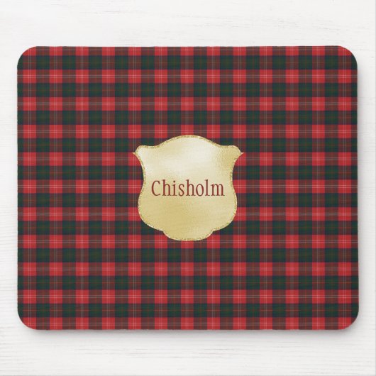 Chisholm Modern Original Scottish Tartan Muismat (Voorkant)
