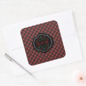 Chisholm Modern Scottish Tartan Christmas Vierkante Sticker (Envelop)