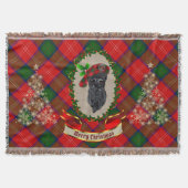 Chisholm Scottie Dog Kerstmis Deken (Voorkant)