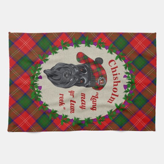 Chisholm Scottie Dog Kitchen Towel Theedoek (Horizontaal)