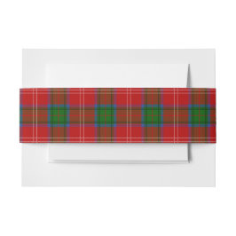 Chisholm Scottish Tartan Belly Band Uitnodigingen Wikkel