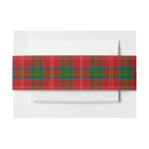 Chisholm Scottish Tartan Belly Band Uitnodigingen Wikkel