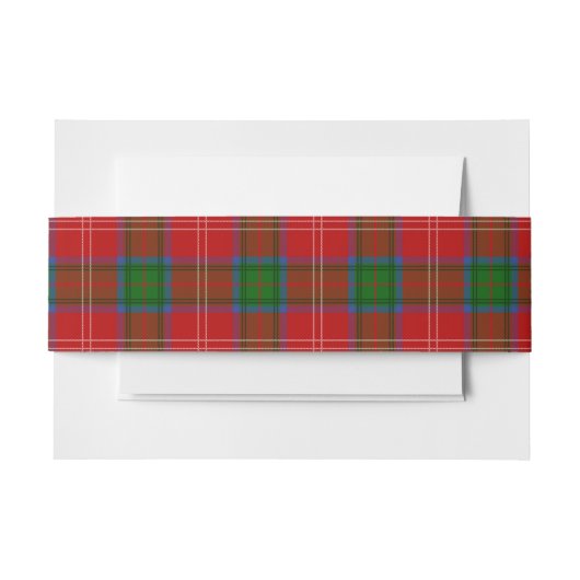 Chisholm Scottish Tartan Belly Band Uitnodigingen Wikkel (Voorkant Voorbeeld)