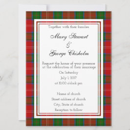 Chisholm Scottish Wedding Invitation Kaart