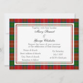 Chisholm Scottish Wedding Invitation Kaart (Voorkant)