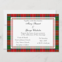 Chisholm Scottish Wedding Invitation